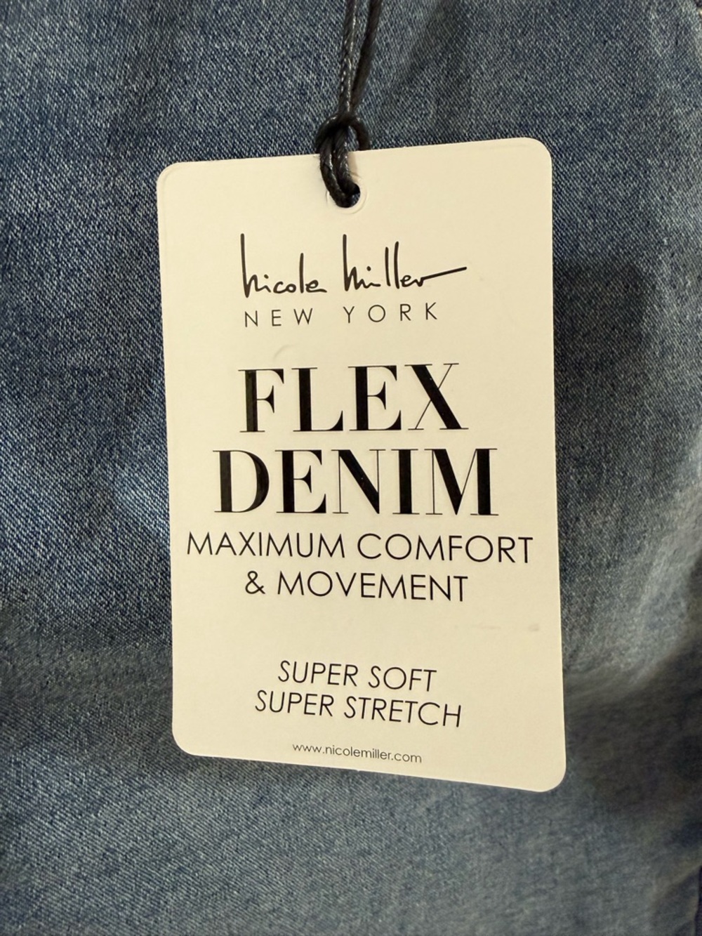Nicole Miller Flex Denim Jeans Sz 12 Light Wash High Rise Bootcut Stretch NWT - Picture 9 of 15